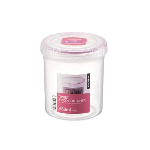 Image of LocknLock Round 560ml Food Storage Containers with Lids - Airtight & Watertight, Microwave & Dishwasher Safe Food Containers with Twist Lids (98 x 110mm)