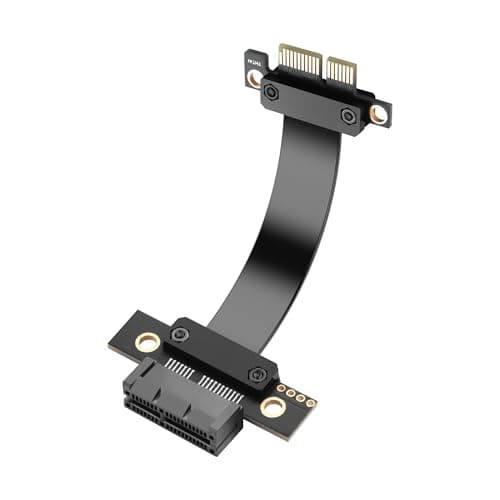 Image of SinLoon PCIe 4.0 X1 Riser Cable 180 Degree PCI-E 1X Male to Female Riser Extension Cord - 1818 (5CM)