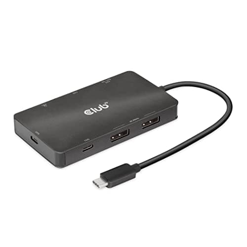 Image of Club3D CSV-1598 USB Gen2 Type-C to Dual DisplayPort 4k60Hz 7-in-1 Portable Dock