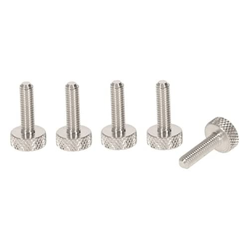 Image of PrecisionGeek® M6 Knurled Thumb Screws Aluminium – Hand Tightening Screws for Acrylic, Metal & Wood, 3D Printing, Electronics & DIY (SILVER - 15mm – Pack of 5)
