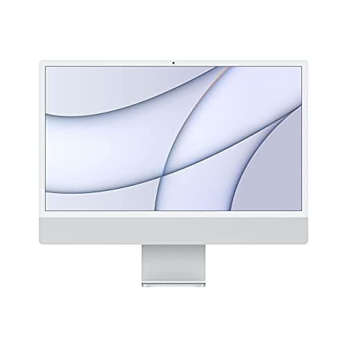Image of 2021 Apple iMac with Apple M1 Chip with 8‑core CPU and 7‑core GPU (24-inch, 8GB RAM, 256GB SSD Storage) - Silver (Renewed)