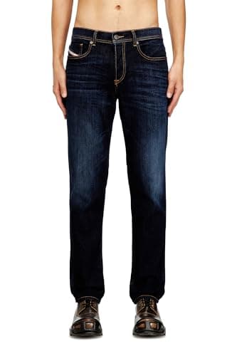 Image of Diesel Mens Finitive Tapered Jeans 01 Dark Blue 38W / 32L
