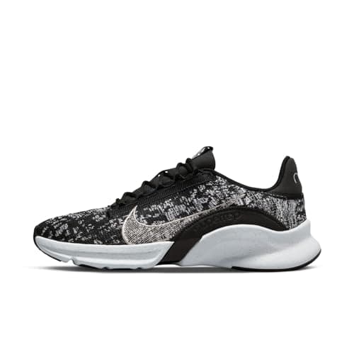 Image of NIKE DH3393-010 SuperRep Go 3 Flyknit Nex Women Black/Metallic Silver-White UK 3
