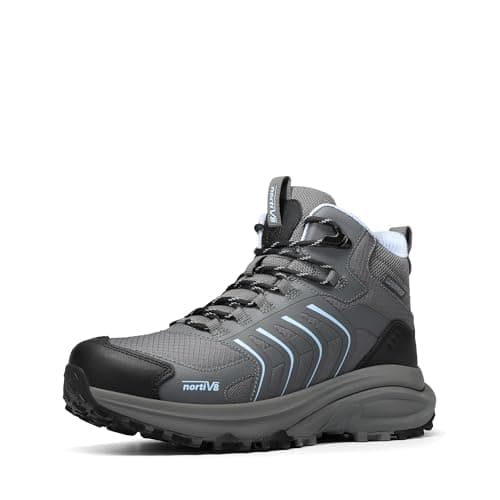 Image of NORTIV 8 Women‘s Hiking Boots Waterproof Lightweight Outdoor Trekking Non Slip Comfortable Camping Ankle Breathable Boot Armadillo FieldLite,Size 5.5,Dark Grey,SNHB26002W