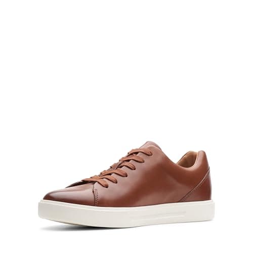 Image of Clarks Men's Un Costa Lace Sneaker, Brown Tan Leather, 9.5 UK