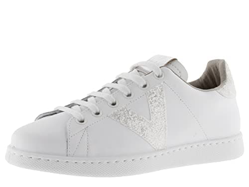 Image of victoria Tenis Leather Low-Top Trainers & Glitter Logo & Back 1125188 for Women Blanco 38