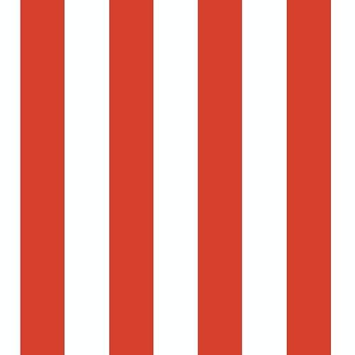 Image of WPE® Red and White Striped Wallpaper – Fun and Bold Wall Decor for Kids Bedroom, Living Room, and Playroom, Easy to Apply, Durable, Stylish Design
