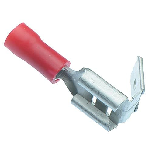 Image of 20 x Red 6.3mm Insulated Piggyback Crimp Spade Terminal Connector 16-22 AWG Wire Cable Electrical
