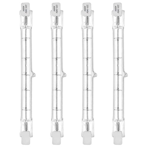 Image of VINSPIRE 4 Pack C Grade R7s Halogen Bulb 118mm 400W Dimmable, Linear Halogen Floodlight Bulbs, R7s Security Light Bulb, 400W Warm White Light for Outdoor Flood Lights, Spotlights, Landscape Lighting