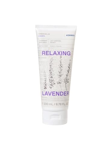 Image of Korres Relaxing Lavender Overnight Body Milk, Soothing Body Moistureser 200 ml