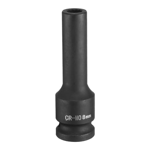 Image of sourcing map 12-Point Deep Impact Socket 1/2 Inch Drive 8mm Metric Chrome Molybdenum Alloy Steel Spindle Axle Nut Impact Socket