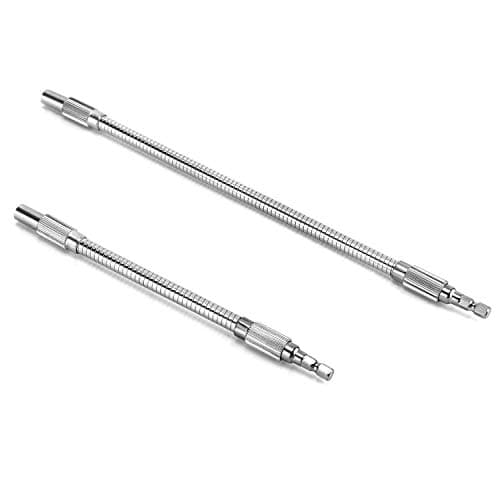 Image of QWORK® 200mm & 300mm Flexible Drill Bit Extension for Electronic Drill Screwdriver, 1/4" Shank