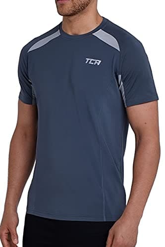 Image of TCA Quick Dry T Shirt Gym Top For Men Short Sleeve Running Top Mens Gym Clothes - Granite, XL
