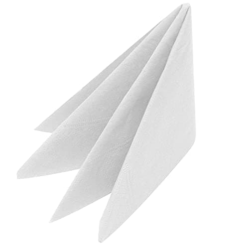 Image of Swantex White Napkins 40cm 3ply - Pack of 100 | Disposable Napkins, Party Napkins, Paper Napkins