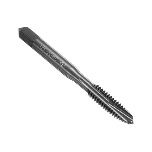 Image of sourcing map Spiral Point Thread Tap 1/4-20 UNC 2B, Nitride Coated Machine Screw Tap Tapping Bit Threading Repair Tool, M2 High-Speed Steel (HSS)