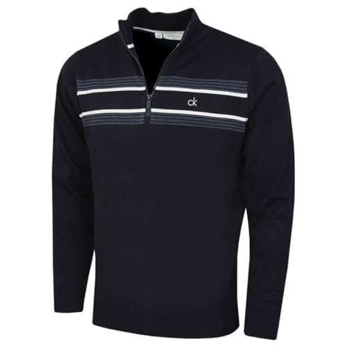 Image of Calvin Klein Mens Stevens Windproof Lined Sweater - Navy - L