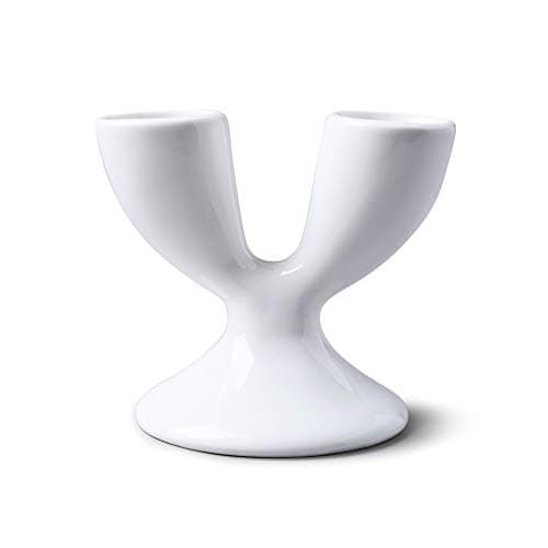 Image of Wm Bartleet & Sons Traditional Porcelain Double Egg Cup – White
