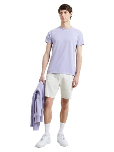 Image of French Connection Short Sleeve Regular Fit Logo Crew Neck Tshirt-Purple-Small