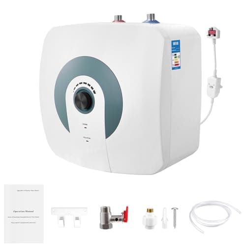 Image of 15L Undersink Electric Water Heater, 1500W Electric Tankless Instant Hot Water Heater Under Sink Tap Bathroom Kitchen