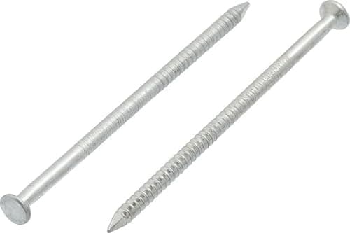 Image of 3.4mm x 80mm Ring Shank Steel Nails Galvanised (Pack of 100) N12ABC