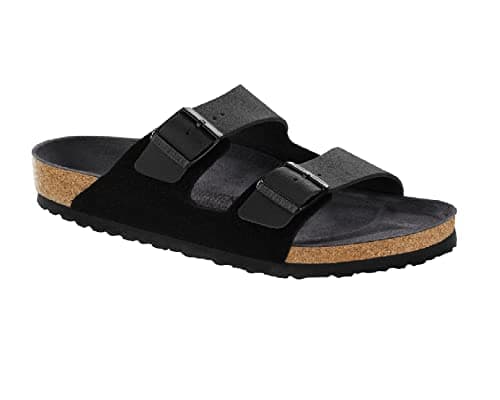 Image of BIRKENSTOCK Unisex - Adult Arizona 51061, Birko-Flor Clogs & Mules (Regular), Nl Vl Black Asphalt Black, 2 UK