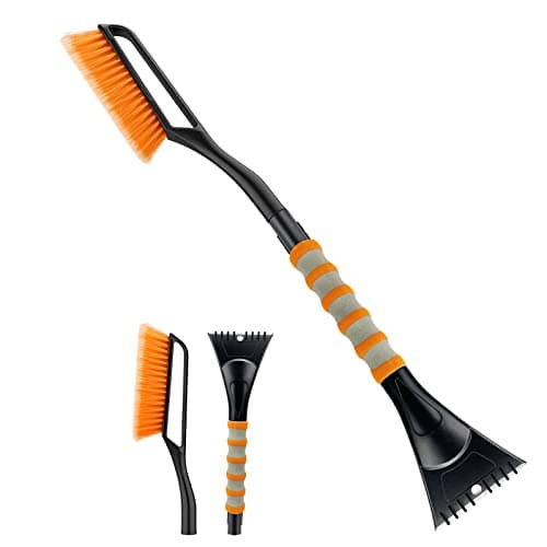 Image of Jsdoin 27”Snow Brush, 2-in-1 Detachable Ice Scraper for Car Windscreen with Ergonomic Foam Grip for Cars & Trucks and SUV Windshield