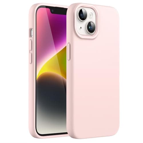 Image of JETech Silicone Case for iPhone 14 6.1-Inch, Silky-Soft Touch Full-Body Protective Phone Case, Shockproof Cover with Microfiber Lining (Pink)