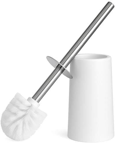 Image of Toilet Brush | Premium Loo Brush And Set For Elegant Bathrooms | Durable And Hygienic Cleaning Solution. (1, White)