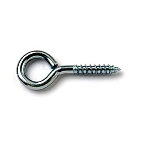 Image of Merriway BH04833 (20 Pcs) BZP Steel Screw-In Eye, 25 mm (1 inch) - Pack of 20 Pieces