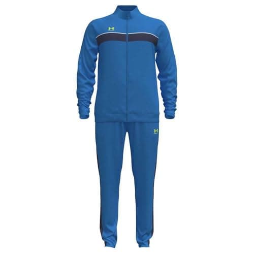 Image of Under Armour Men's Challenger Tracksuit, Men's Tracksuit with Fast-Drying Material and Ankle Zips, Comfortable and Tough Gym Wear for Sports and Training,Blue Atlantis / / High Vis Yellow,XXL