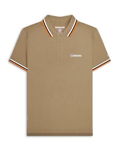 Image of Lambretta Mens Twin Tipped Pol Adults Roasted Cashew/White Small Mens
