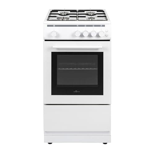 Image of Willow WGS50CW 50cm Freestanding Single Cavity Gas Cooker with 4 Burners - White