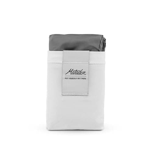 Image of Matador Pocket Blanket 4.0 - White (2-4 Seater) - Foldable Picnic Blanket, Concert and Festival Blanket - Sandproof Beach Blanket with Stakes - Picnic Tarp and