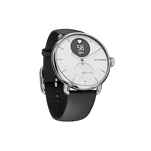 Image of Withings Unisex's Scanwatch 38mm White Hybrid Smart Watch with ECG, Heart Rate Sensor and Oximeter, SpO2, Sleep Tracking