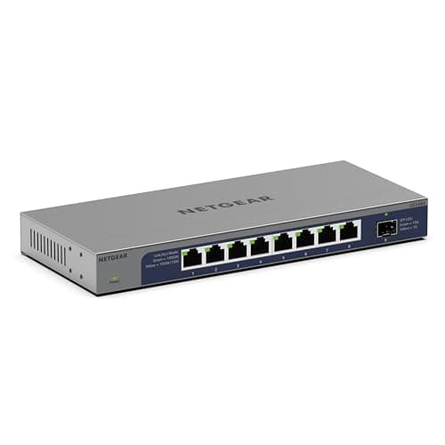 Image of NETGEAR 8-Port 1G/10G Gigabit Ethernet Unmanaged Switch (GS108X) - With 1 x 10G SFP+, Desktop or Rackmount, and Limited Lifetime Protection