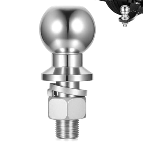 Image of 2'' Trailer Hitch Ball 50mm, Tow Bar Ball Head Bolts, 2'' Drawbar Straight Towing Hitch Balls, Heavy Duty Tow Balls for Car Trucks Trailer Tractor Parts Accessories, Max Load 3.5 Tons