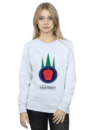 Image of Disney Women's Snow White Just One Bite Sweatshirt Sport Grey XXXX-Large