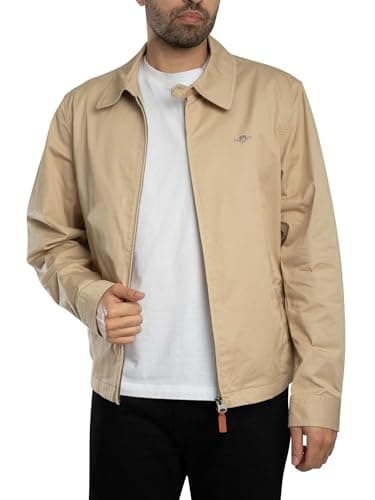 Image of GANT Men's Cotton Windcheater Jacket, Oat Beige, L