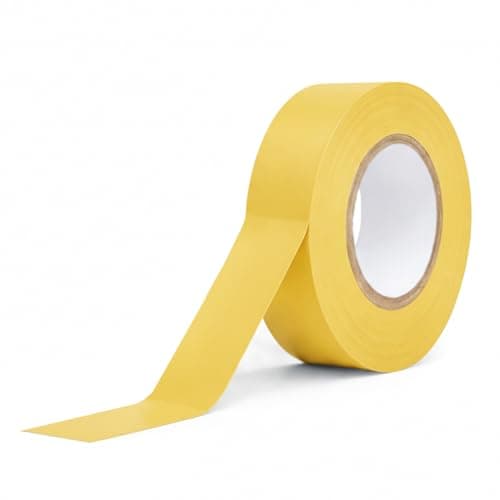 Image of WINSOME Electrical Tape Pack of 1 | 20m X 19mm Waterproof Insulation Tape for Electric Wires & Cables | Strong & Sticky Electrician’s Tape for Preventing Short Circuits (Yellow)