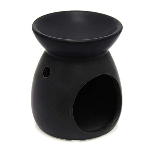 Image of Carousel Home Ceramic Tealight Candle Holder Essential Oil Burner ~ Black