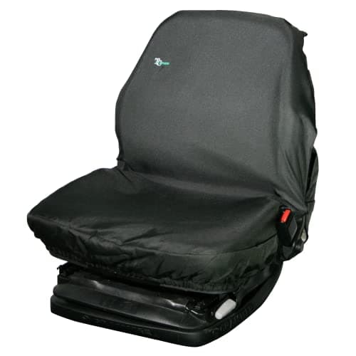 Image of TOWN & COUNTRY COVERS | Universal Tractor Seat Cover, Plant Hire Seat Cover, Standard & Large Size, Heavy Duty, Fast & Easy To Fit, Waterproof, Armrest & Headrest Slots (Black, Standard)