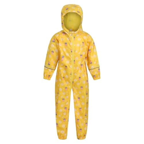 Image of Regatta Peppa Pig 'Pobble' Waterproof Hooded Puddle Suit - Peppa Polka Dot