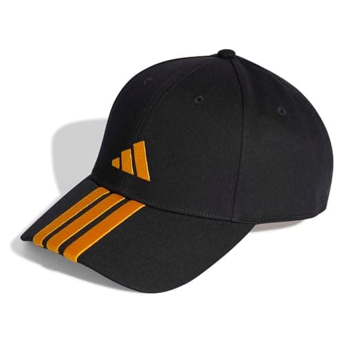 Image of adidas Unisex Bball 3S Cap New Logo, Black/Collegiate Gold, M-L