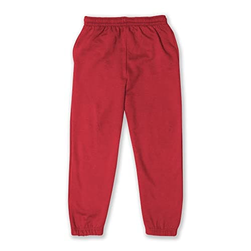 Image of D&H CLOTHING UK Kids Boys Girls Fleece Jogging Bottom Childrens Jogger PE School Jog Pants Tracksuit Bottoms Sweatpants 9 to 11 Red