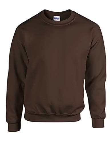 Image of Gildan Men's Sweatshirt Adult 50/50. Crew Neck Sweat/18000, Dark Chocolate, M