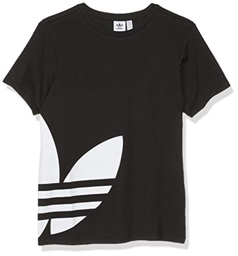 Image of adidas Originals Boys' Big Trefoil T-Shirt, Black/White, 6 Months