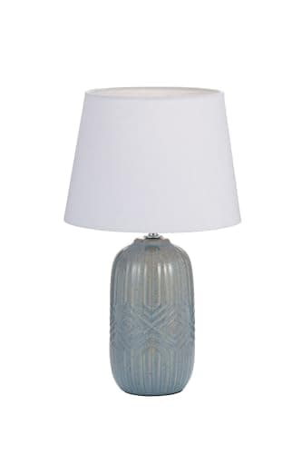 Image of Pauleen 48321 Table Glowing Hug E14 max. 20W, Grey-Blue Fabric, Ceramic, Bedside luminaire, White, Graublau