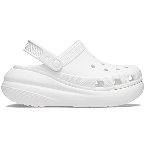 Image of CROCS Unisex Classic Crush Clog Sabots, White Multi, 6 UK