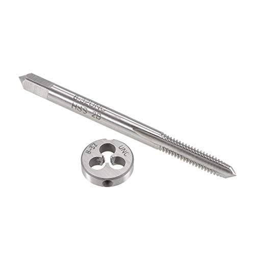 Image of sourcing map 8-32 UNC Tap and Die Set, HSS Machine Thread Tap with Round Threading Die, Right Hand