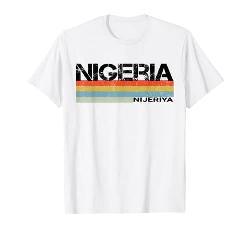 Image of Nigeria Vintage Stripes Men And Women T-Shirt